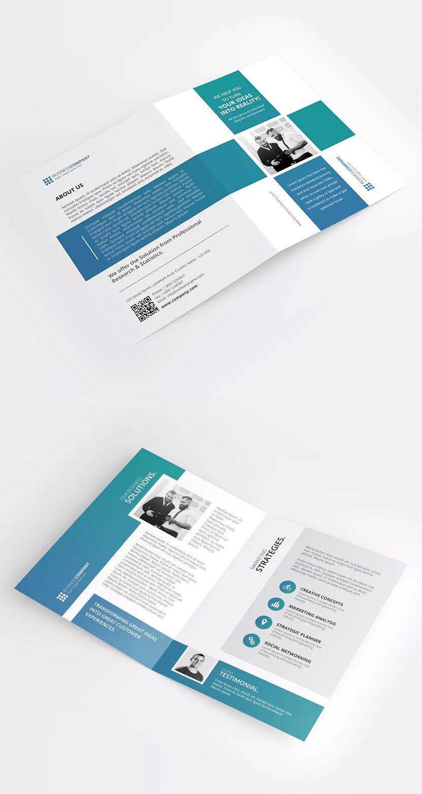 Detail A4 Brochure Template Psd Nomer 10