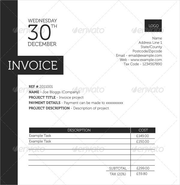 Detail A4 Invoice Template Nomer 14