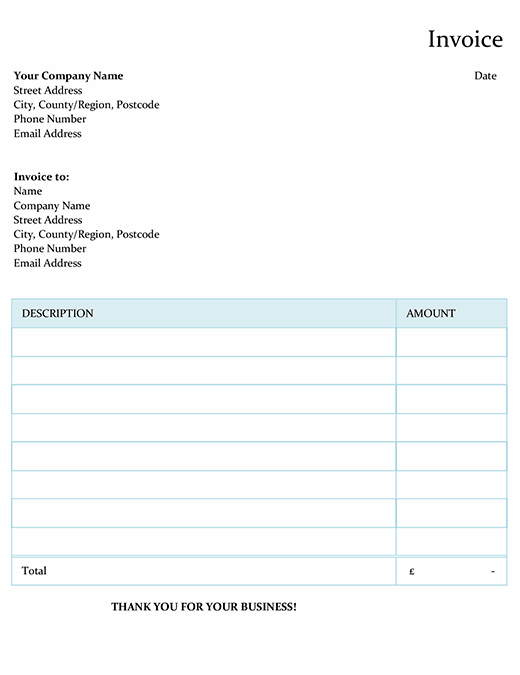 Detail A4 Invoice Template Nomer 49