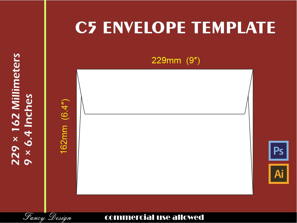 Detail A5 Envelope Template Ai Nomer 18