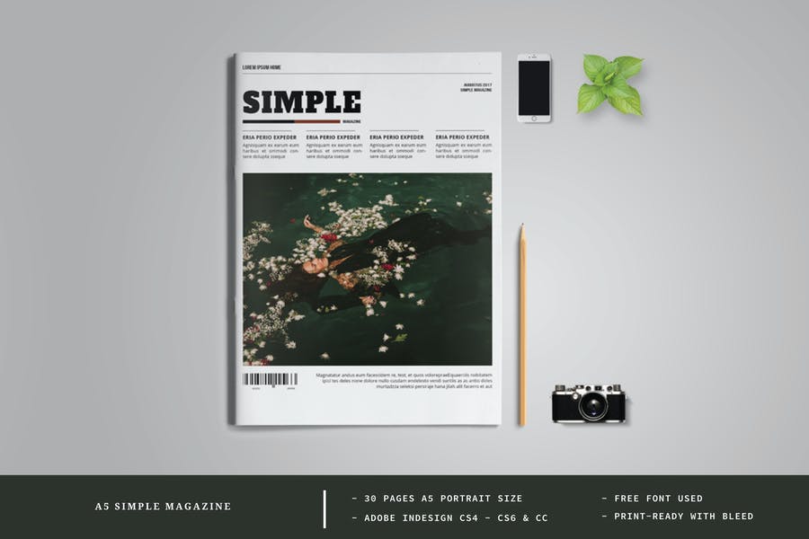 Detail A5 Magazine Template Nomer 39