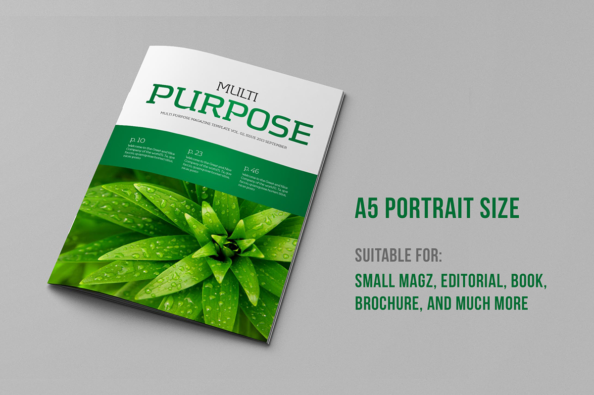 Detail A5 Magazine Template Nomer 48