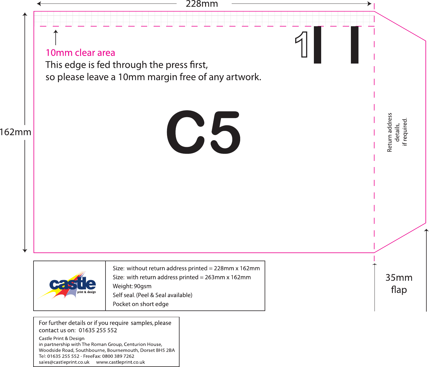 Detail A5 Size Envelope Template Nomer 26