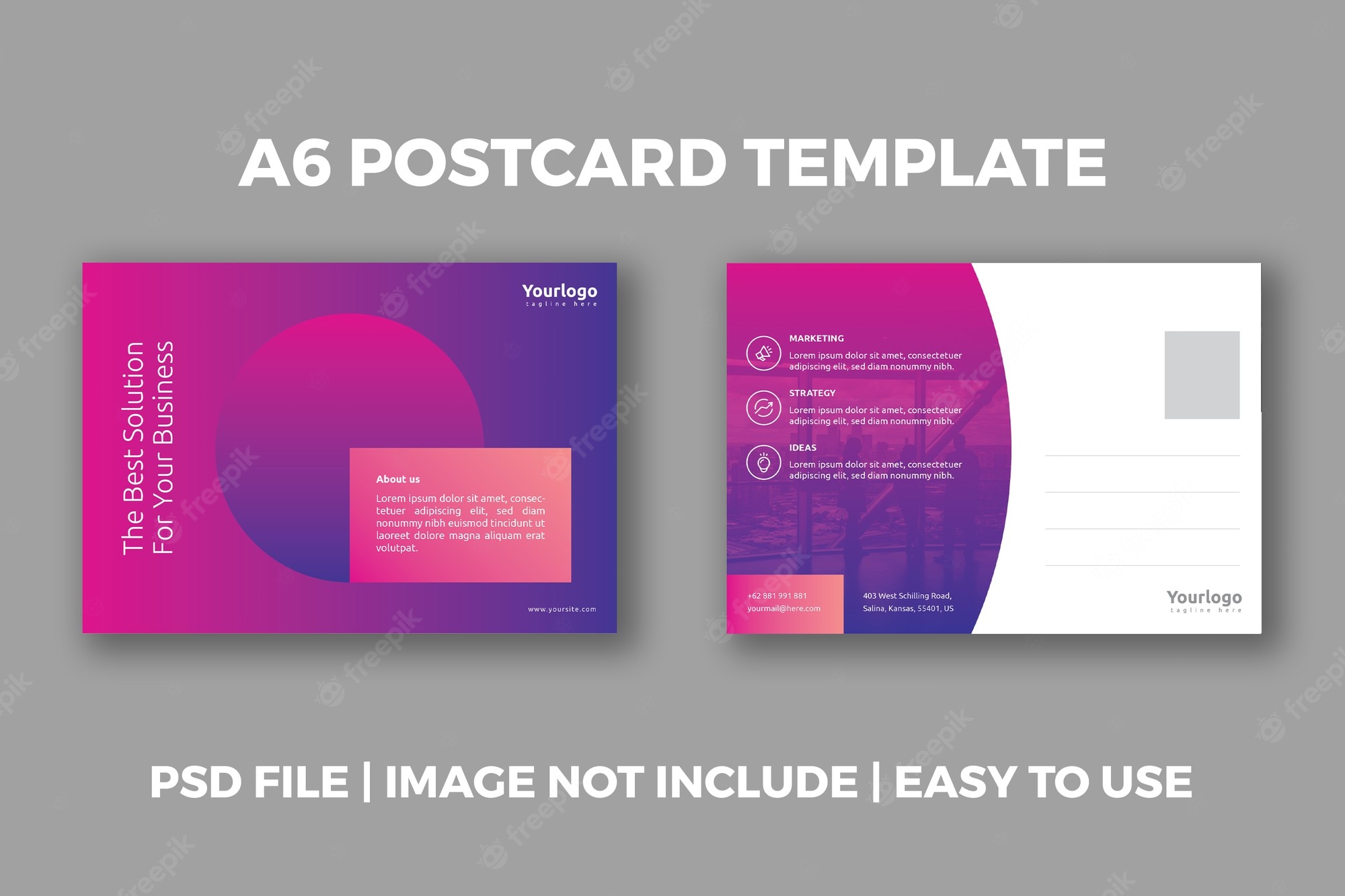 Detail A6 Postcard Template Nomer 18