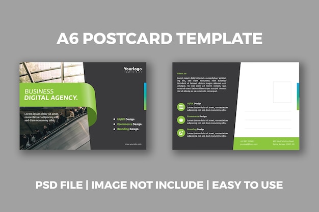 Detail A6 Postcard Template Nomer 26