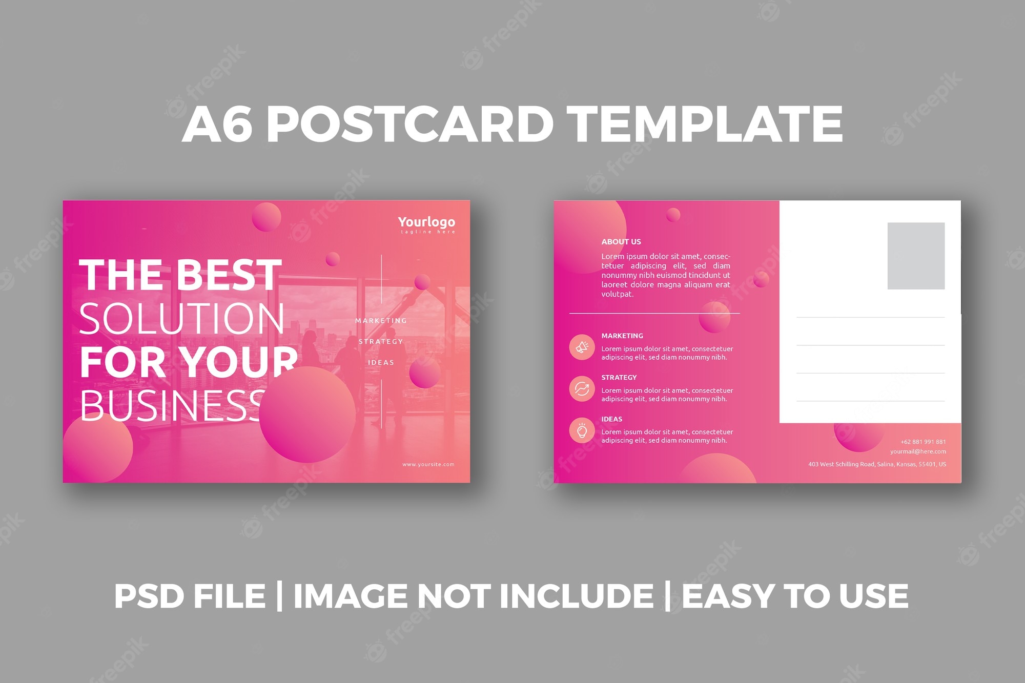 Detail A6 Postcard Template Nomer 41