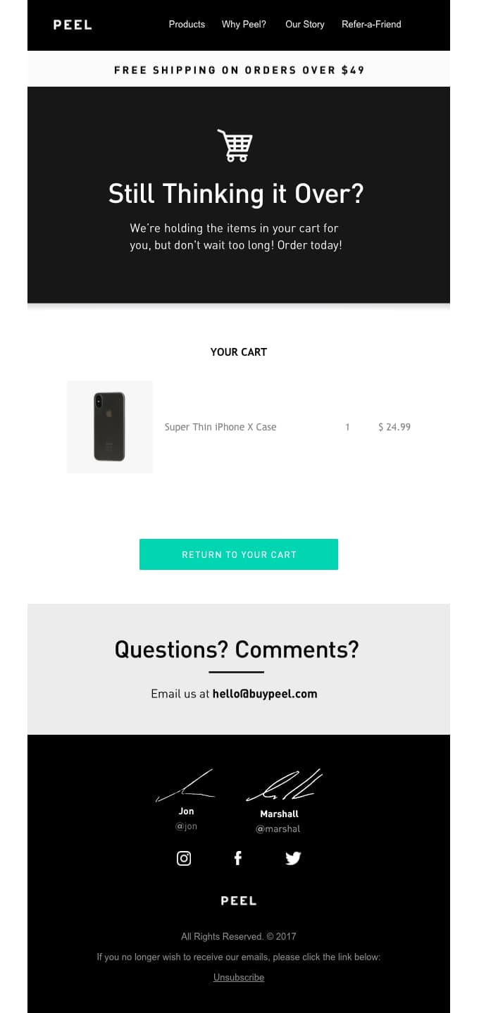 Detail Abandoned Checkout Email Template Nomer 2