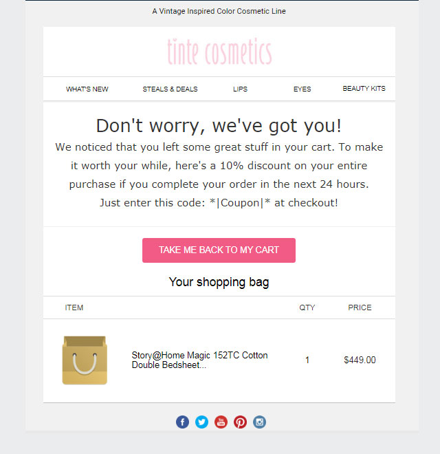 Detail Abandoned Checkout Email Template Nomer 8