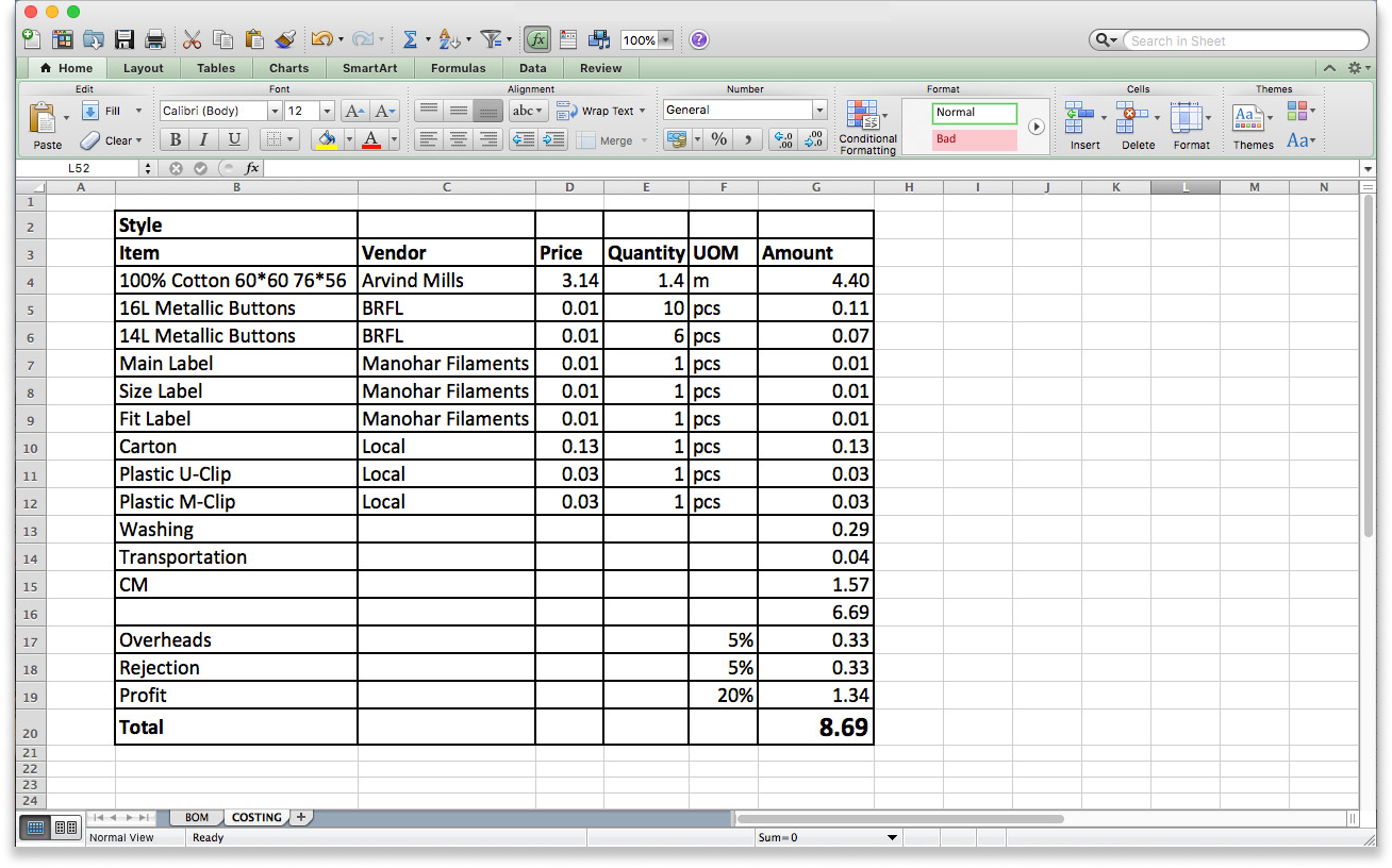 Detail Abc Costing Excel Template Nomer 41