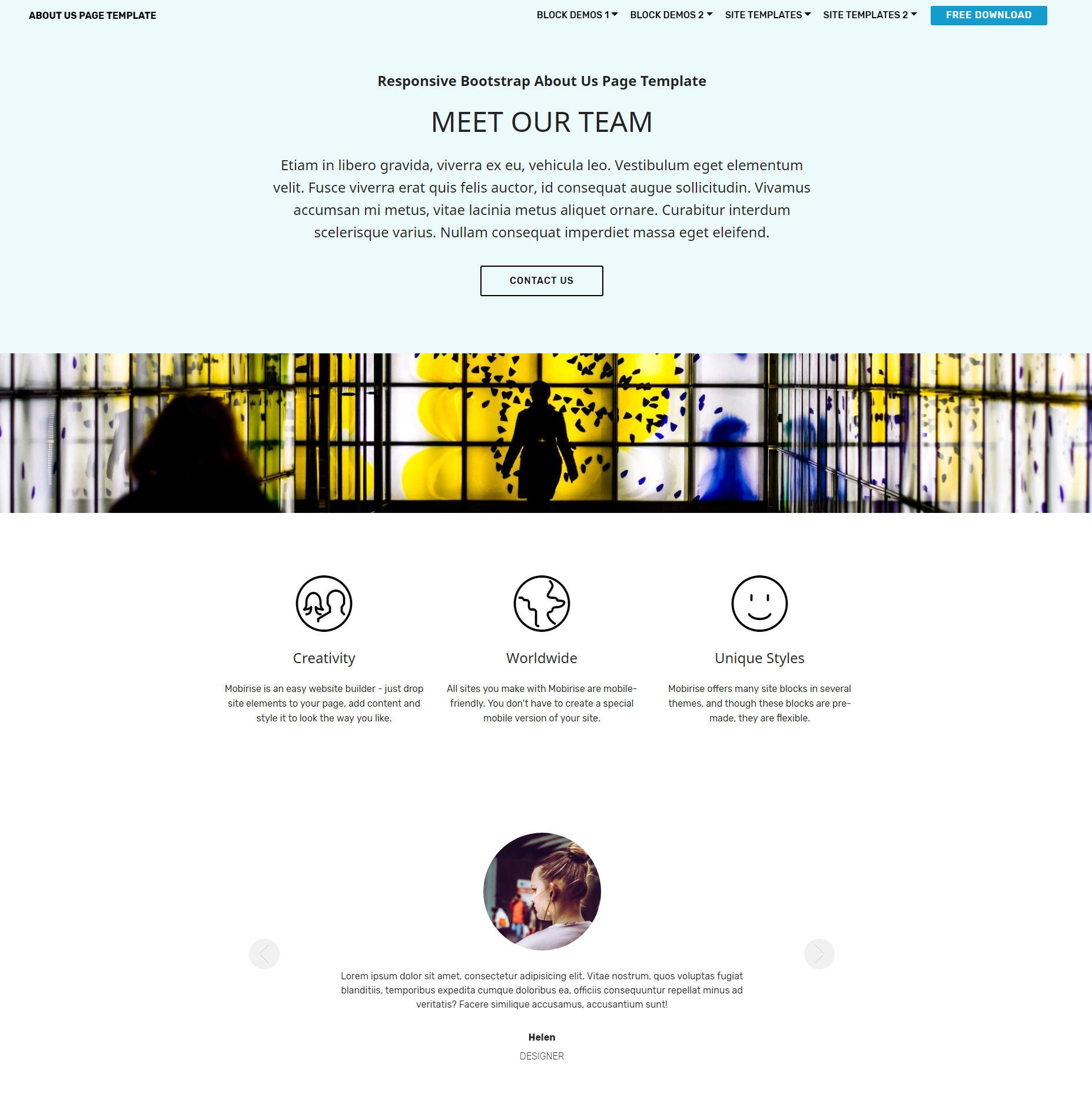 Detail About Us Template Html Nomer 22