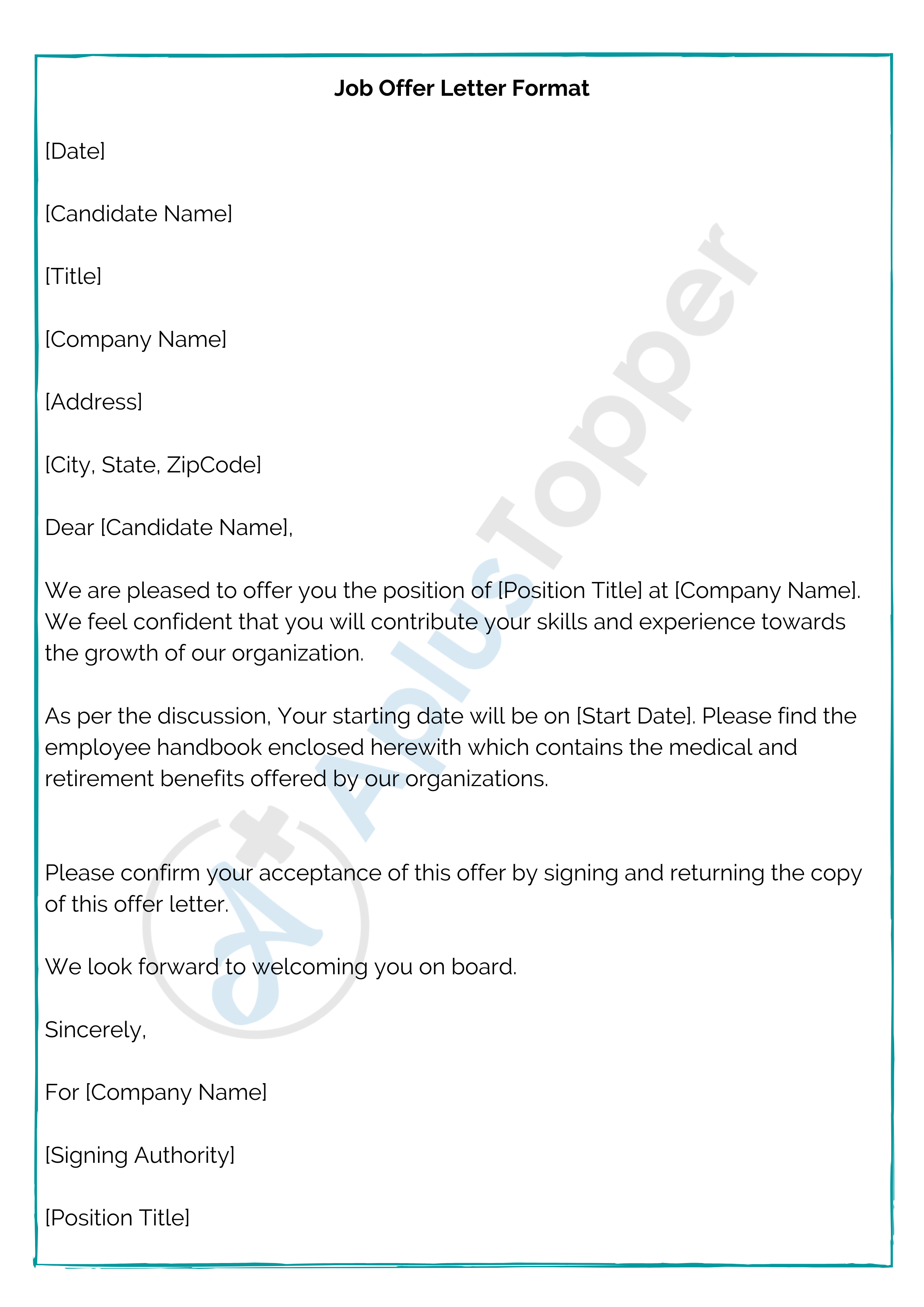 Detail Acceptance Letter Template Nomer 45