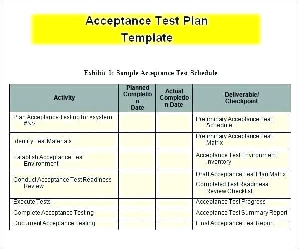 Detail Acceptance Test Plan Template Nomer 4
