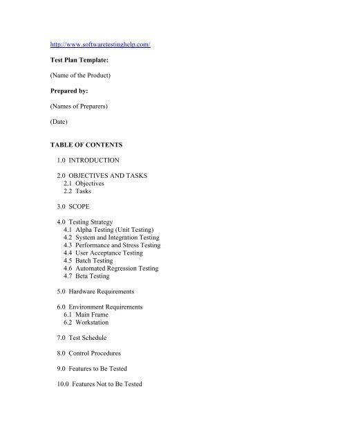 Detail Acceptance Test Plan Template Nomer 34