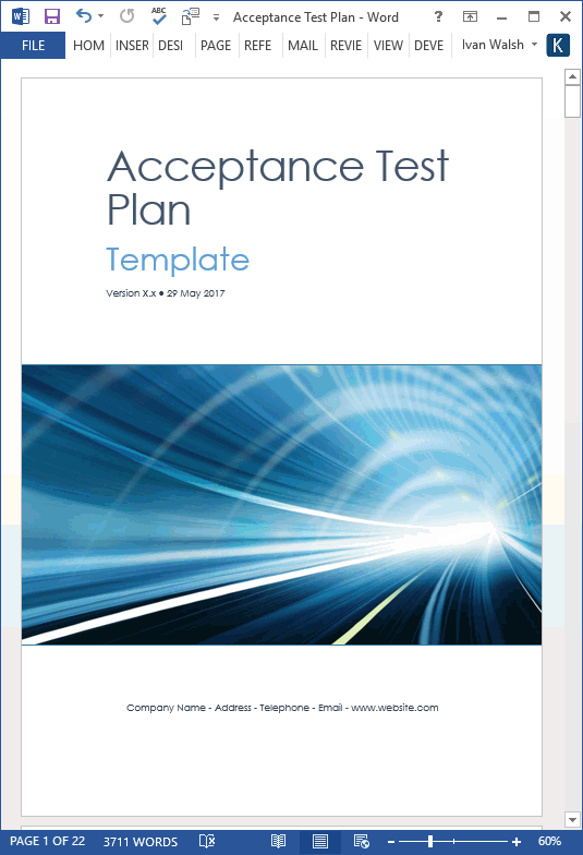 Detail Acceptance Test Plan Template Nomer 39