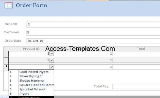 Detail Access Contact Database Template Free Nomer 37