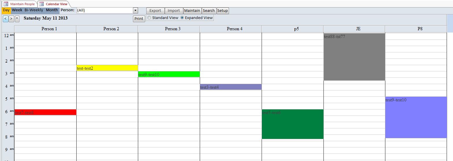 Detail Access Schedule Template Nomer 7