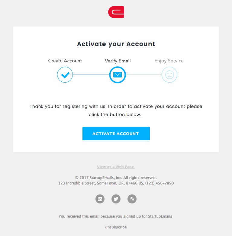 Detail Account Activation Email Template Html Nomer 2