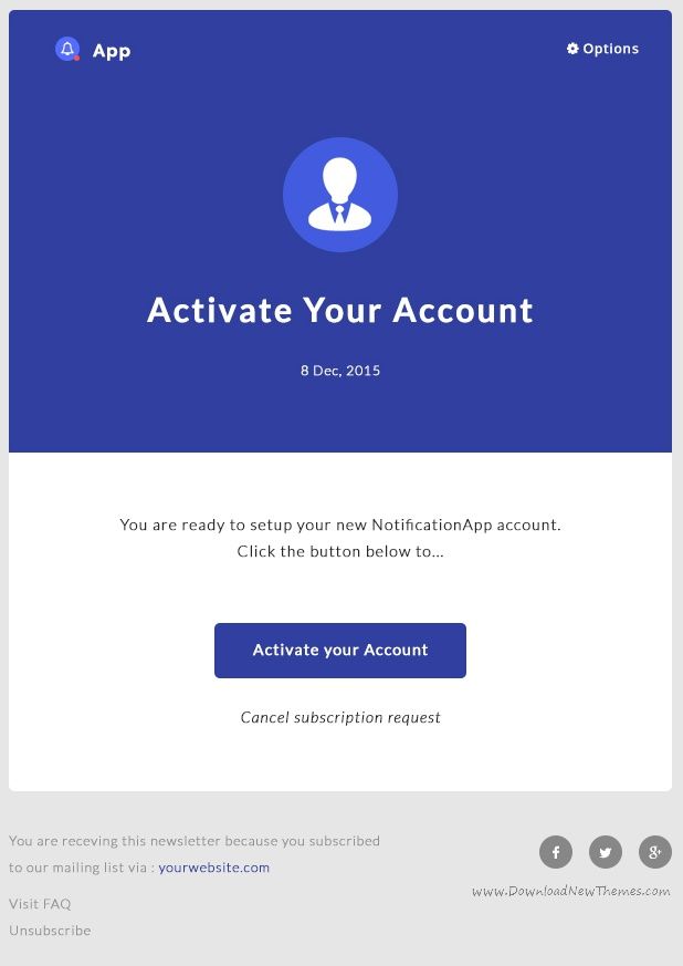 Detail Account Activation Email Template Html Nomer 19