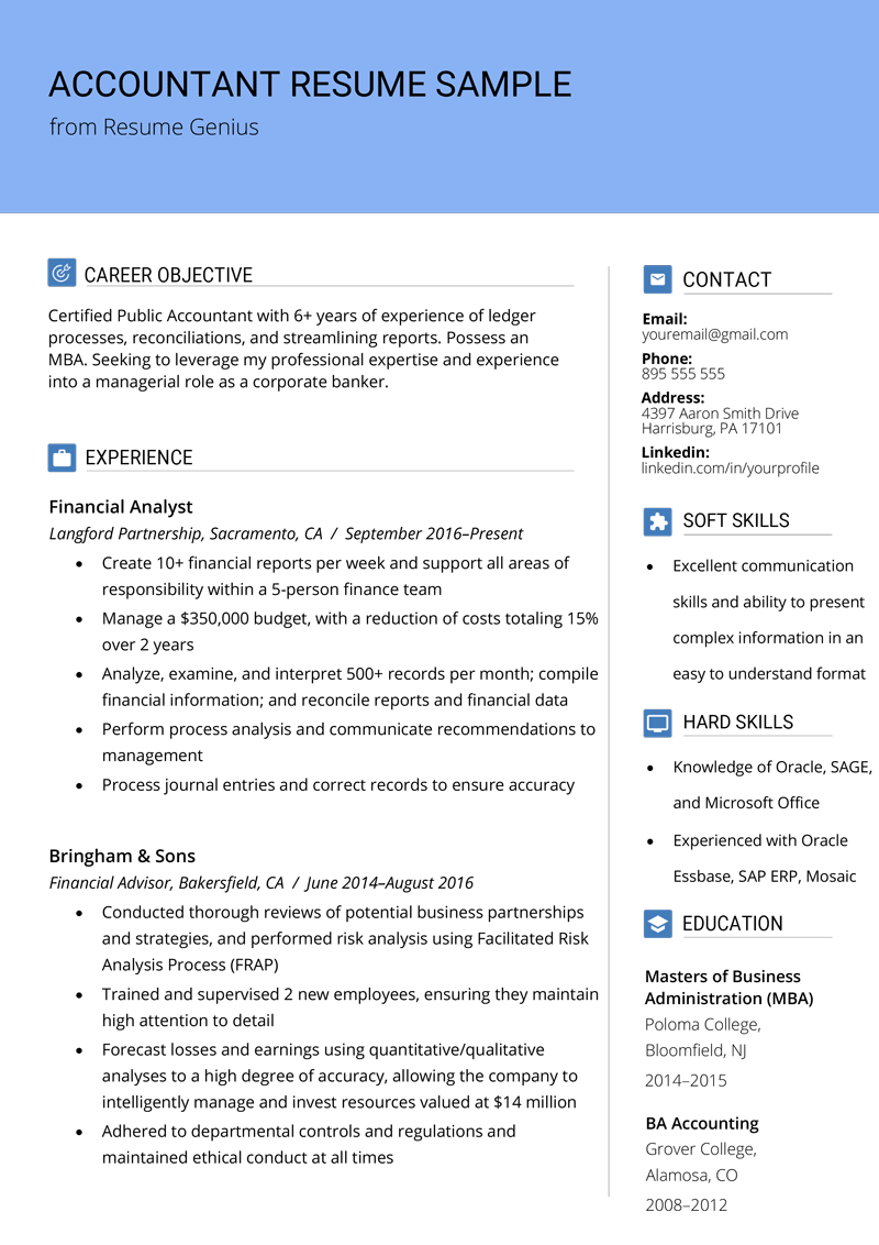 Accountant Cv Template - KibrisPDR