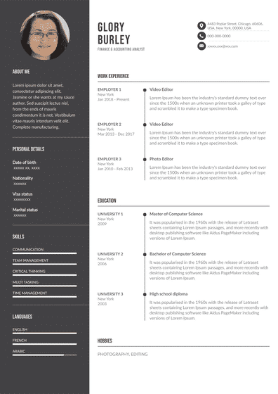 Detail Accountant Cv Template Nomer 14