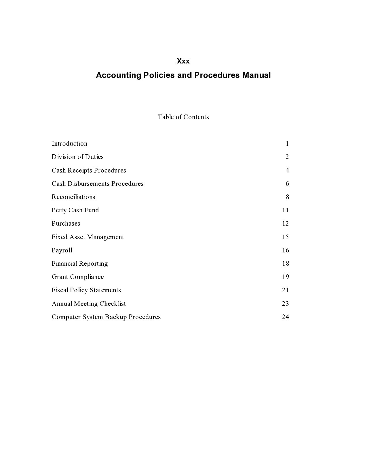 Detail Accounting Policy Manual Template Nomer 26