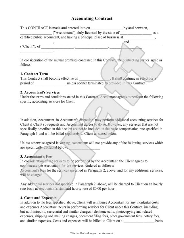 Detail Accounting Services Contract Template Nomer 25