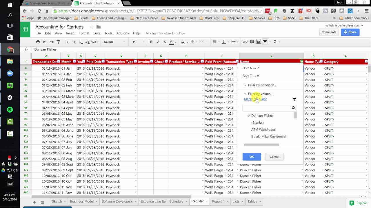 Accounting Template Google Sheets - KibrisPDR