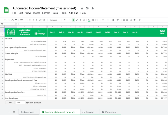 Detail Accounting Template Google Sheets Nomer 6