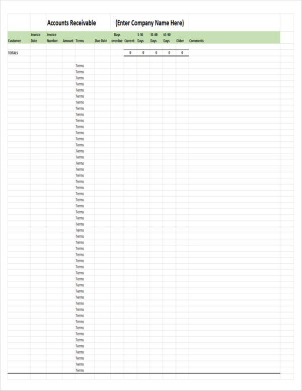 Detail Accounts Receivable Template Nomer 30