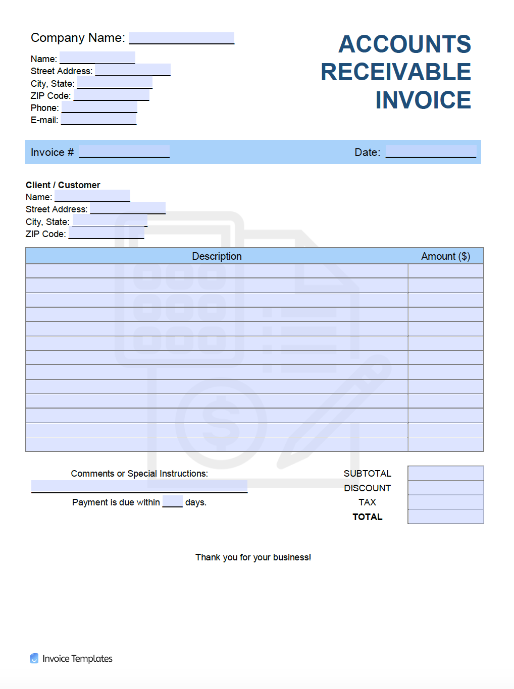 Detail Accounts Receivable Template Nomer 48