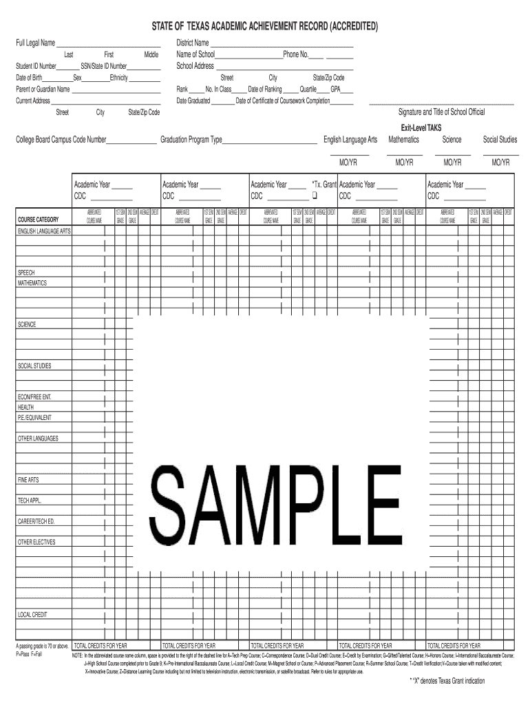 Detail Achievement Record Template Nomer 9