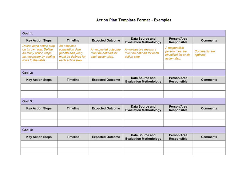 Detail Action Plan Template Nomer 22