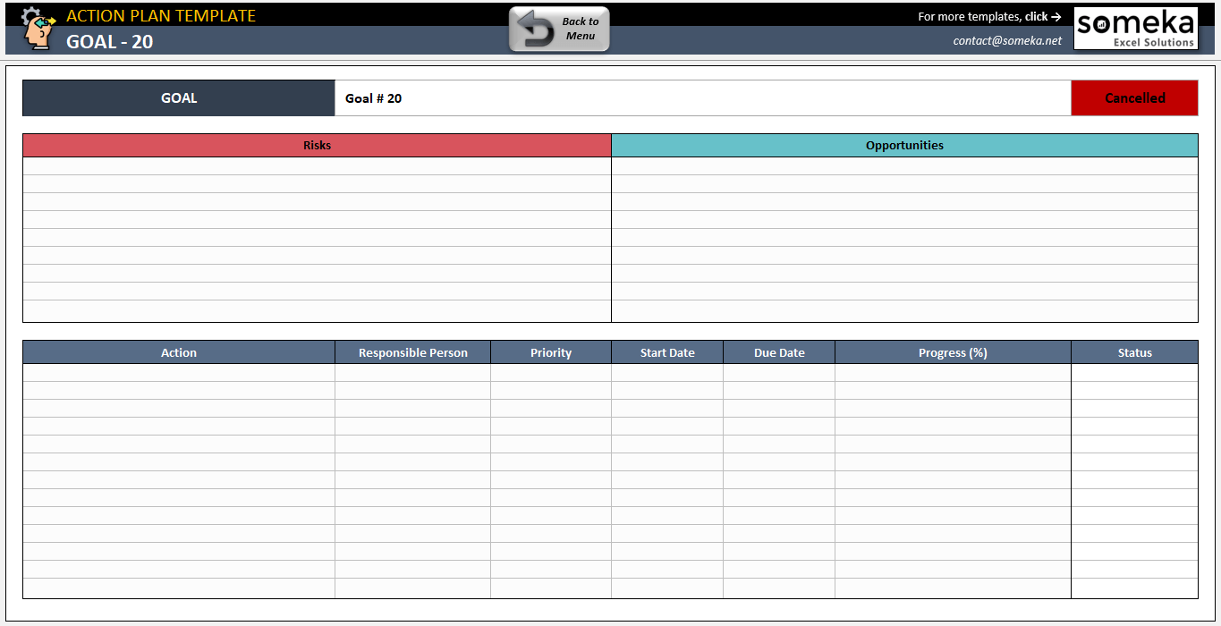 Detail Action Plan Template Nomer 24