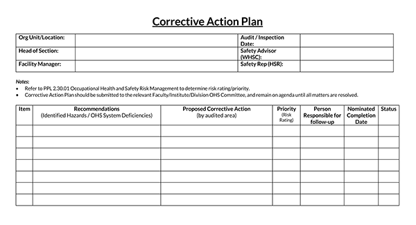Detail Action Plan Template Nomer 41