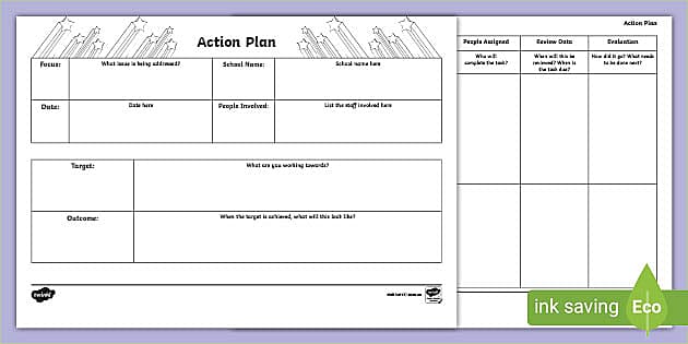 Detail Action Plan Template Nomer 6