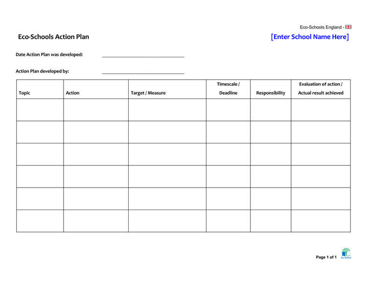Detail Action Plan Template Download Nomer 10