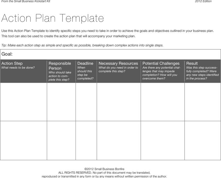 Detail Action Plan Template Download Nomer 13