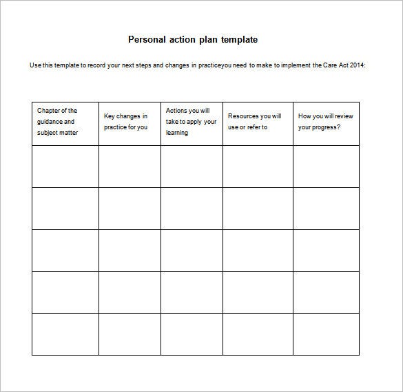 Detail Action Plan Template Download Nomer 21
