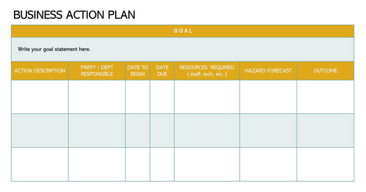 Detail Action Plan Template Download Nomer 44