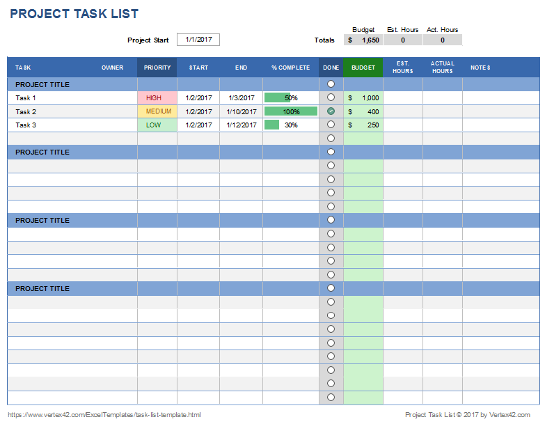 Action Tracker Excel Task Tracker Template