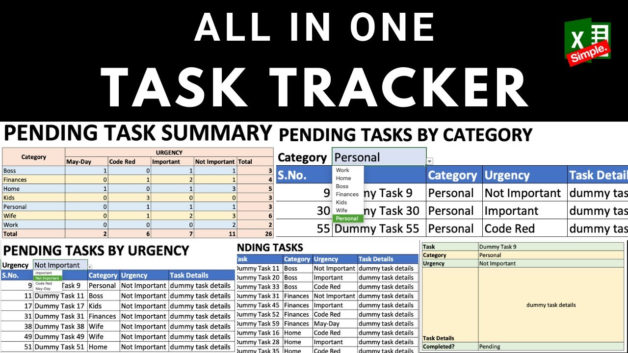 Detail Action Tracker Excel Task Tracker Template Nomer 13