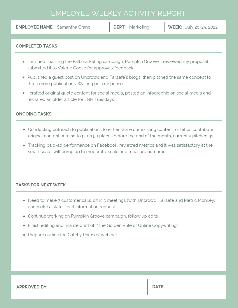 Detail Activity Report Template Nomer 17