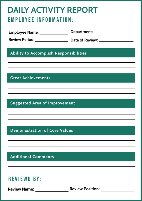 Detail Activity Report Template Nomer 3