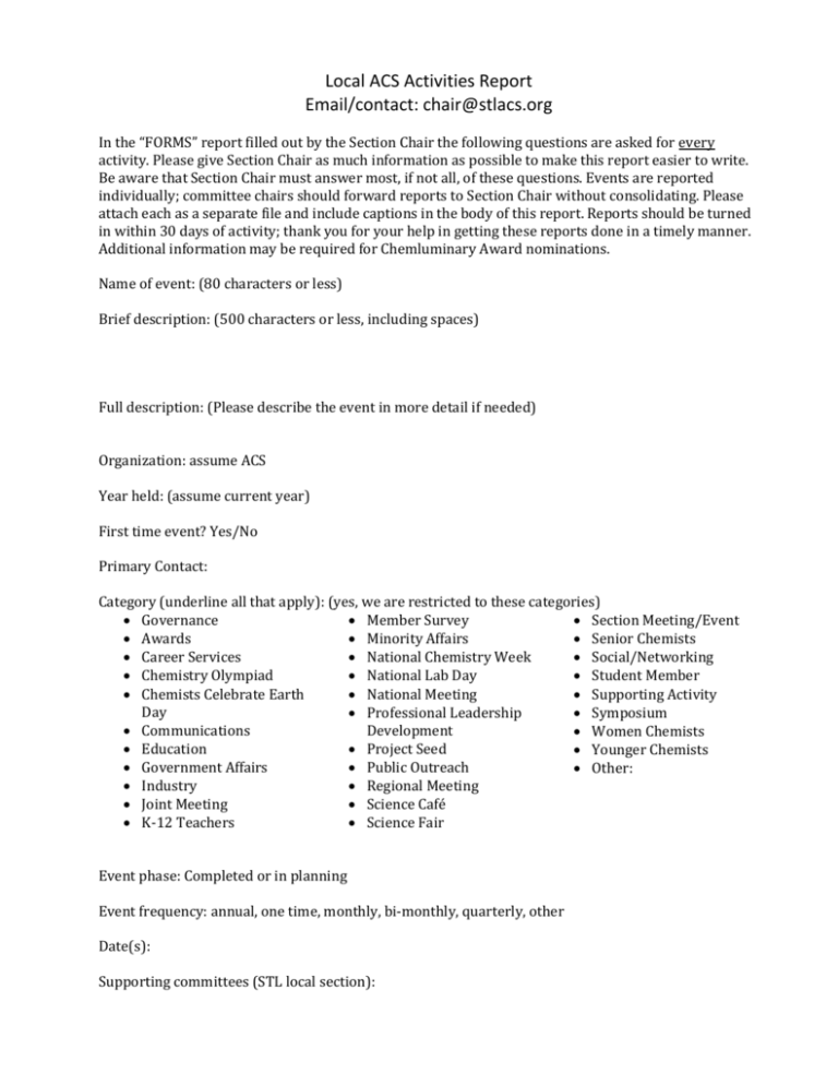 Detail Activity Report Template Nomer 43