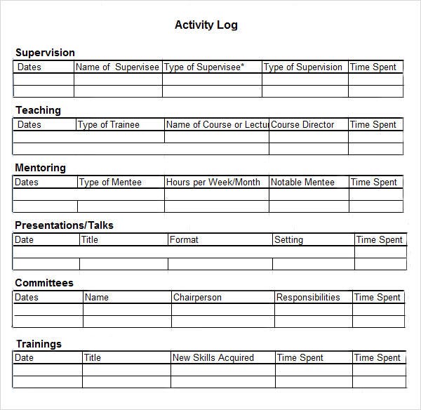 Detail Activity Template Excel Nomer 31