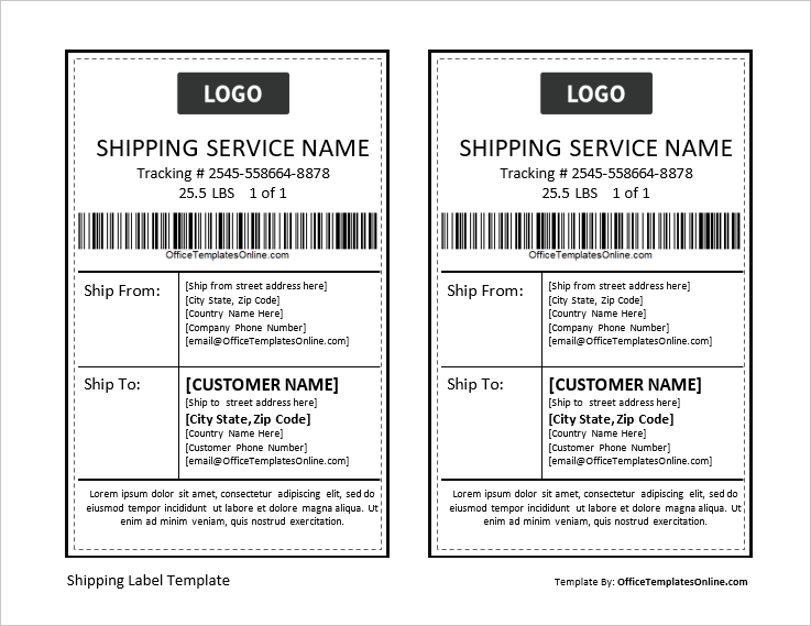 Detail Address Label Template Nomer 3