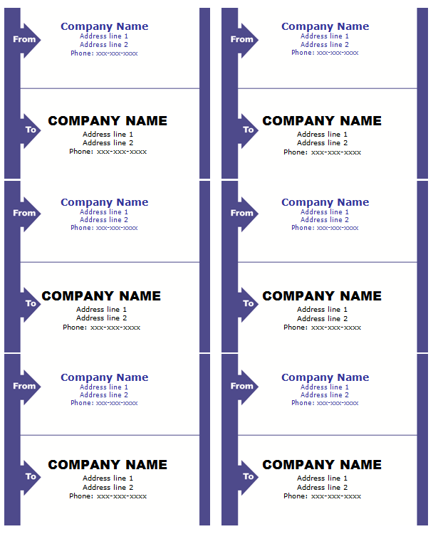 Detail Address Label Template Nomer 21