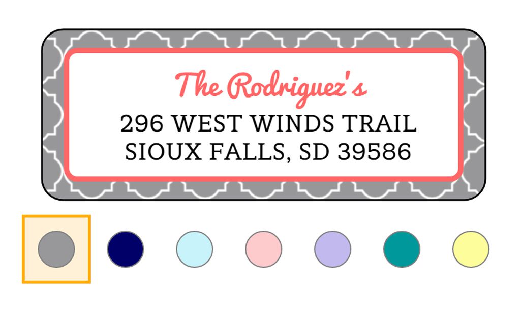 Detail Address Label Template Nomer 5