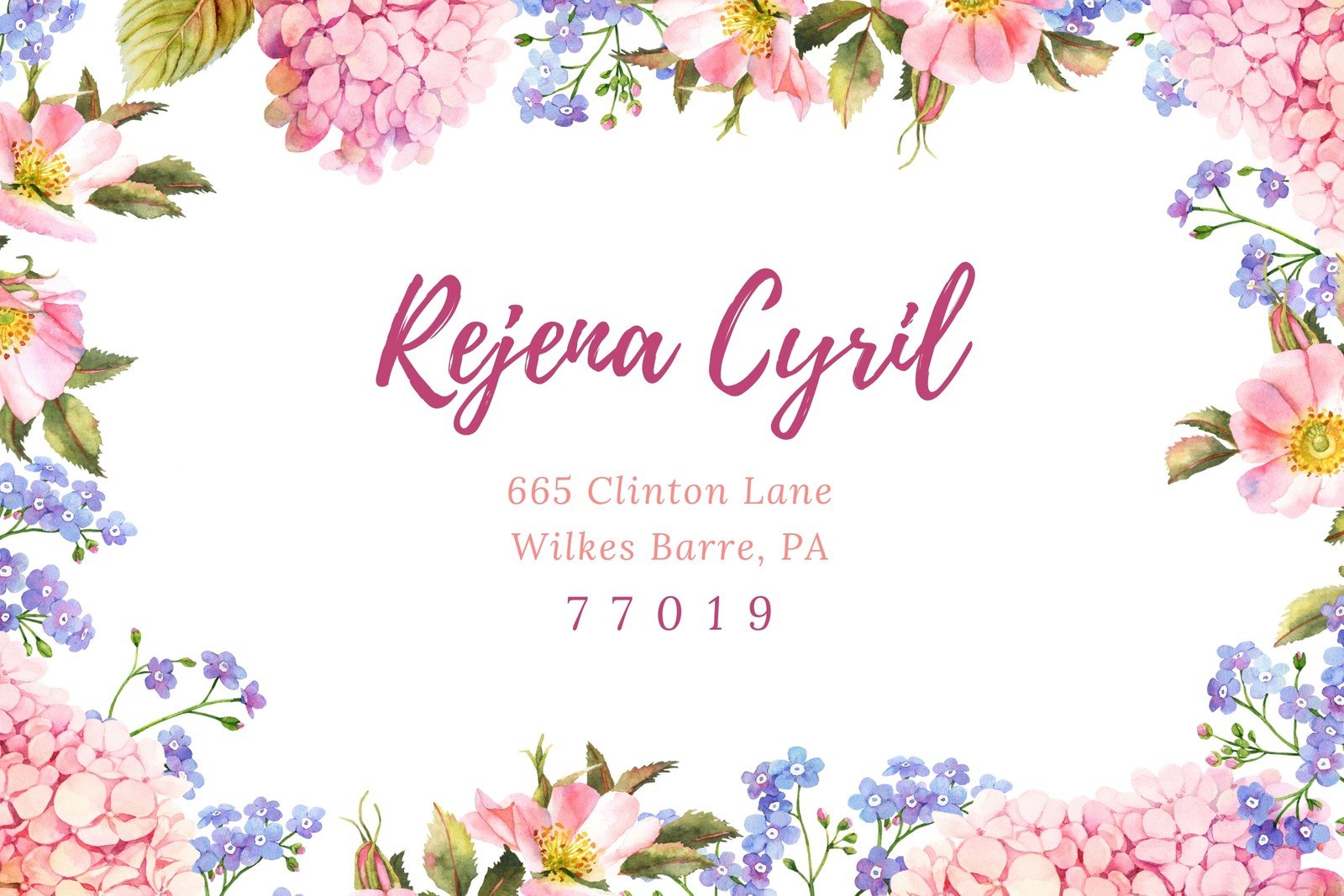Detail Address Label Template Nomer 38