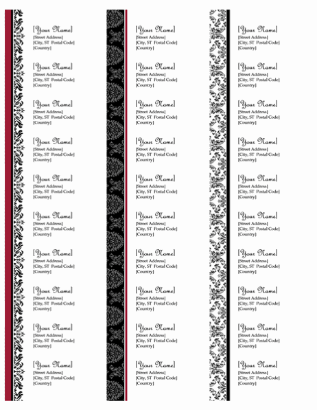 Detail Address Label Template Nomer 7